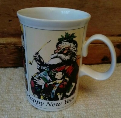 Dunoon Victorian CHRISTMAS / NEW YEAR Stoneware MUG made in Scotland 
