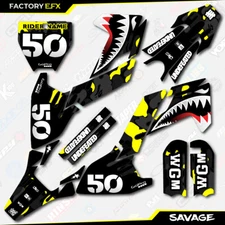 Black & Yellow Savage Camo Racing Graphics Kit fits 17-24 Husqvarna TC50 TC 50