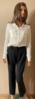 Pantalon gris 100% laine (made in Italy) CALVIN KLEIN 36 - Photo 1/4