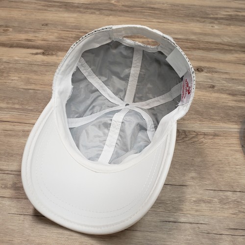 Headsweats Hat Cap Strap Back White Gray Perforated Athletic Running Mens Mesh - Picture 6 of 8