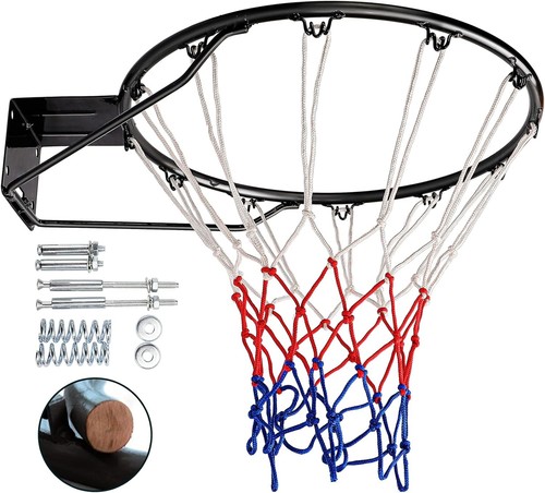 Solid Basketball Rim 18 Wall Mounted Outdoor Heavy Duty Double Spring ...