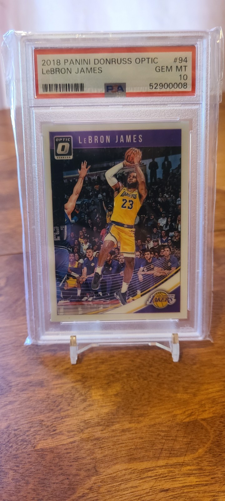 Panini 2018-19 Donruss Optic LeBron James #94 Los Angeles Lakers PSA 10