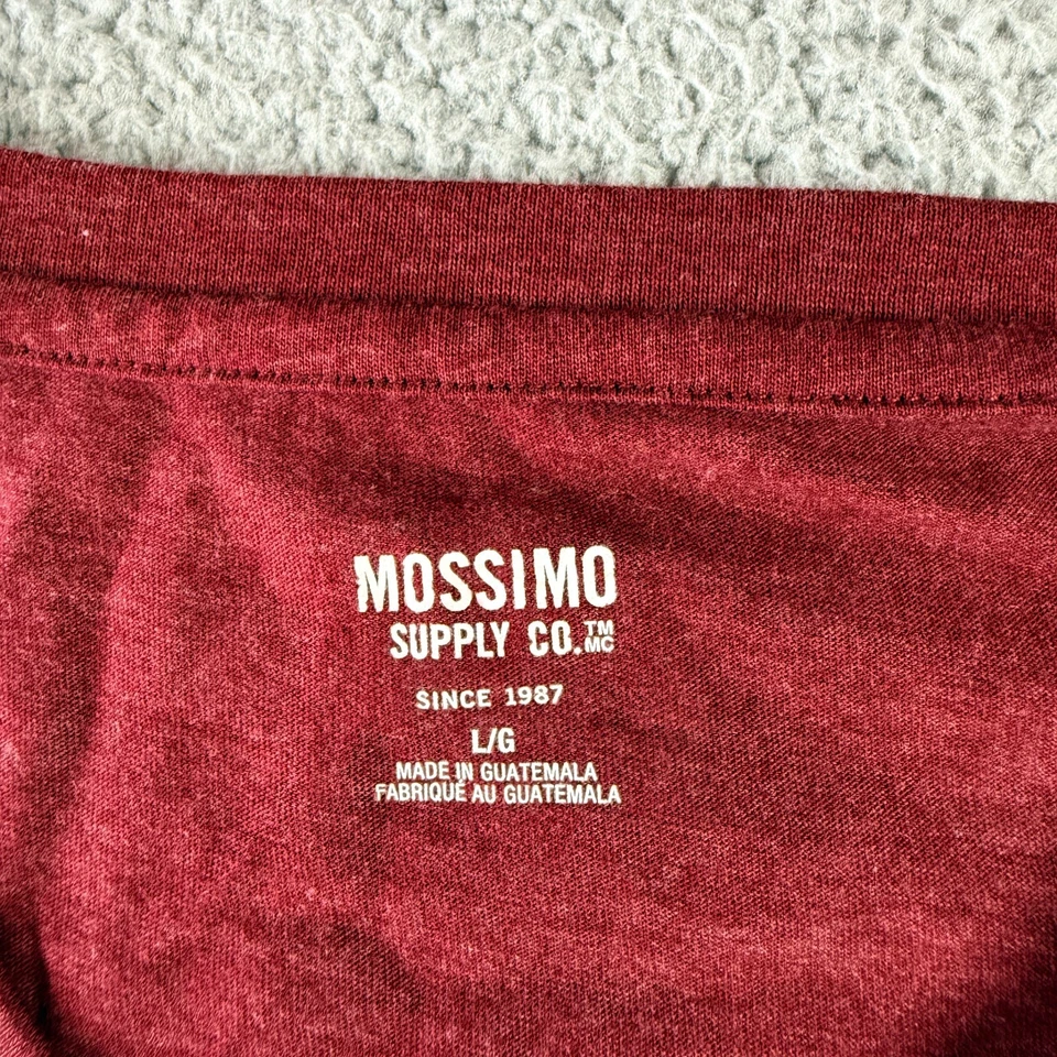 NUEVO CON ETIQUETAS Mossimo Mujer Cuello en V Pullover Manga Larga Sudadera Rojo Granate Talla L/G Foto 3 de 4