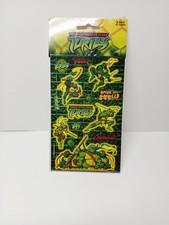 teenage mutant ninja turtles stickers vintage new in package