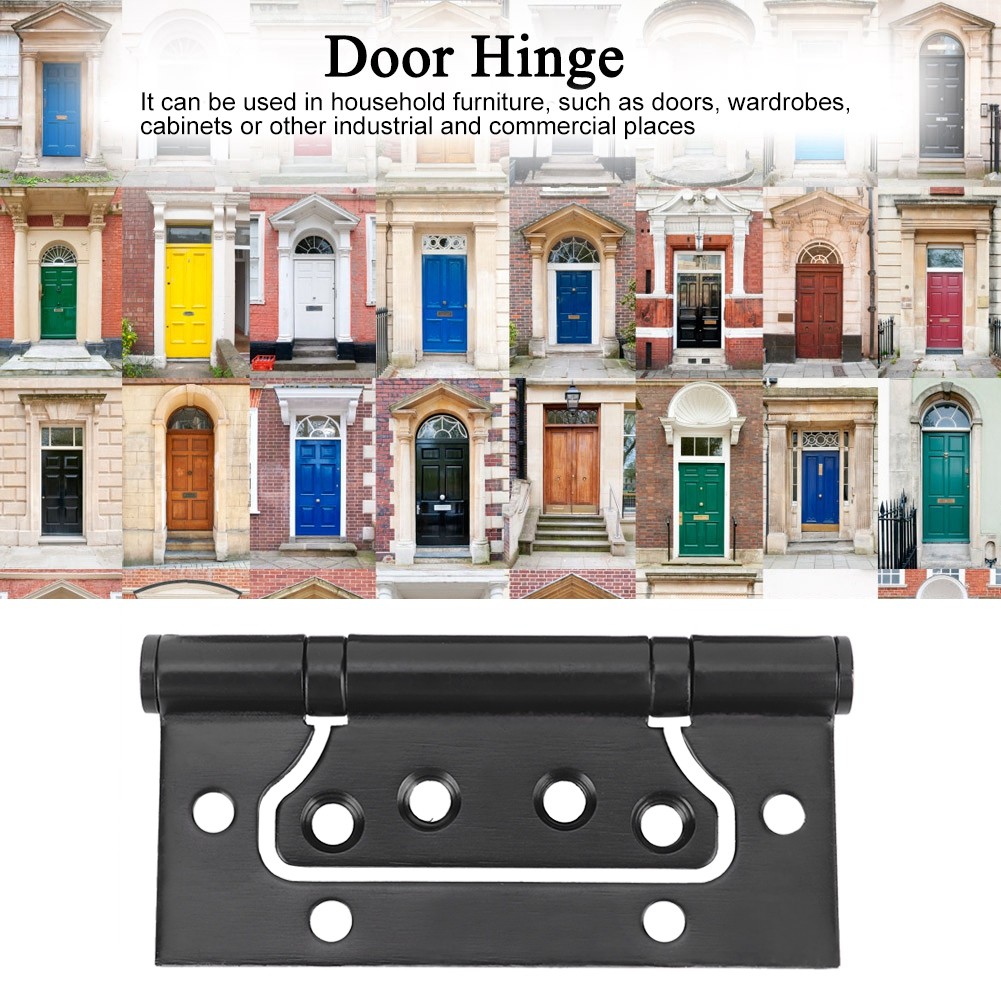 304 Stainless Steel Door Hinge Concealed Butt Hinge Black Furniture Hardwa KRI✈️