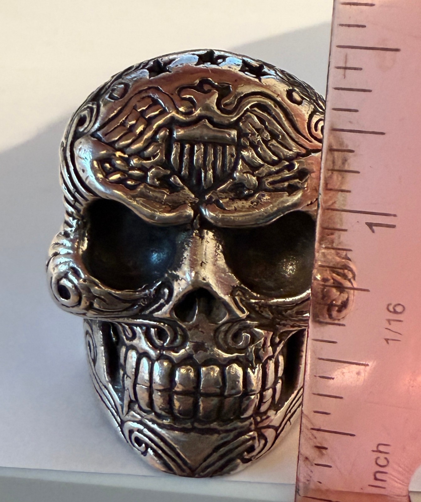 King Baby Studio XL Skull Ring (925)  Size 10 💀 *SUPER RARE DESIGN* HEAVY *SALE