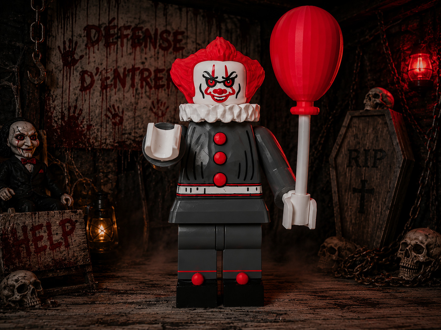 Figurine Pennywise Ça 20cm impression 3D objet décoration horreur clown pour collectionneur