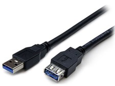 StarTech 1m Black SuperSpeed USB 3.0 Extension Cable A to A - M/F USB3SEXT1MBK 