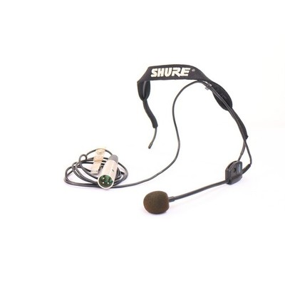 Shure WH20 Wireless Headworn Cardioid Dynamic Headset Microphone Tested Black