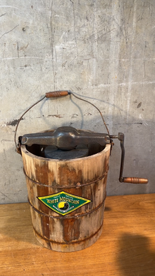 マウンテンリサーチ シングルバーナー Vintage White Mountain Hand Crank Ice Cream Maker Triple Motion