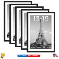 Durable and Lightweight Black Picture Frames Set: Collage or Gallery Style