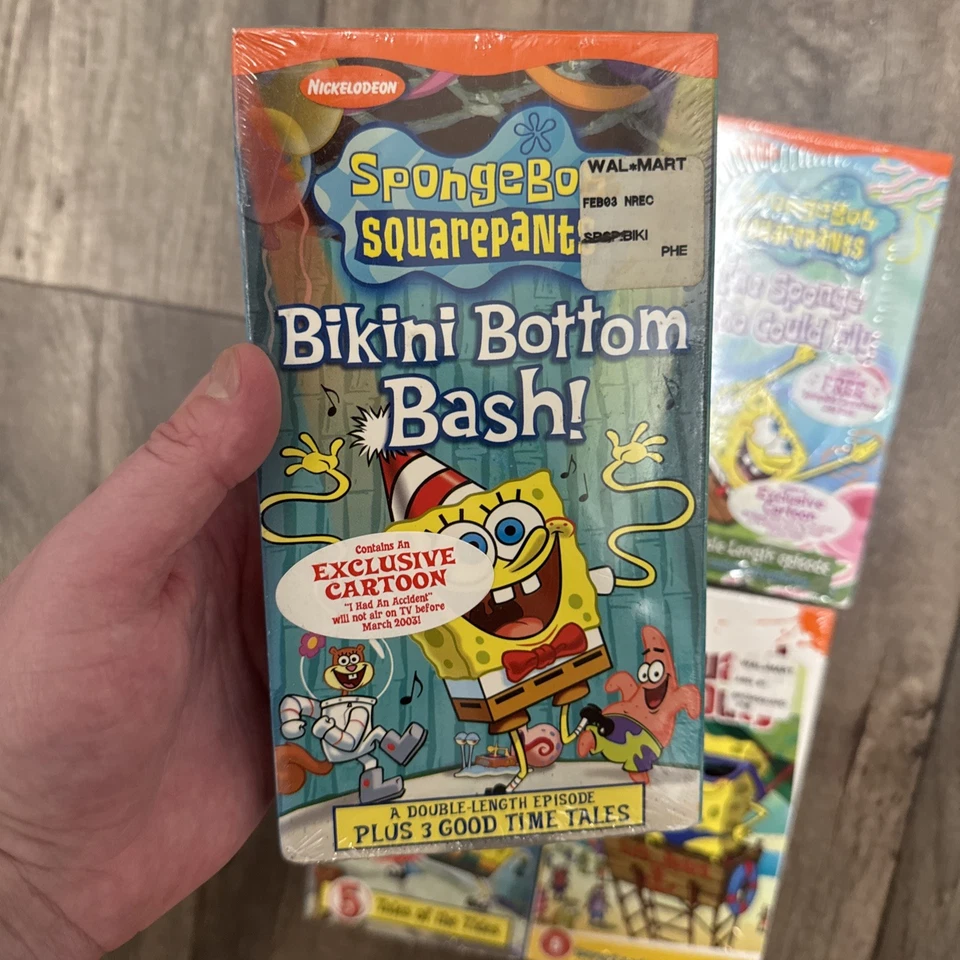 Deep Sea Sillies SpongeBob SquarePants VHS 4 Tape Lot Sealed 2003-04 Nickelodeon - Image 2 of 4