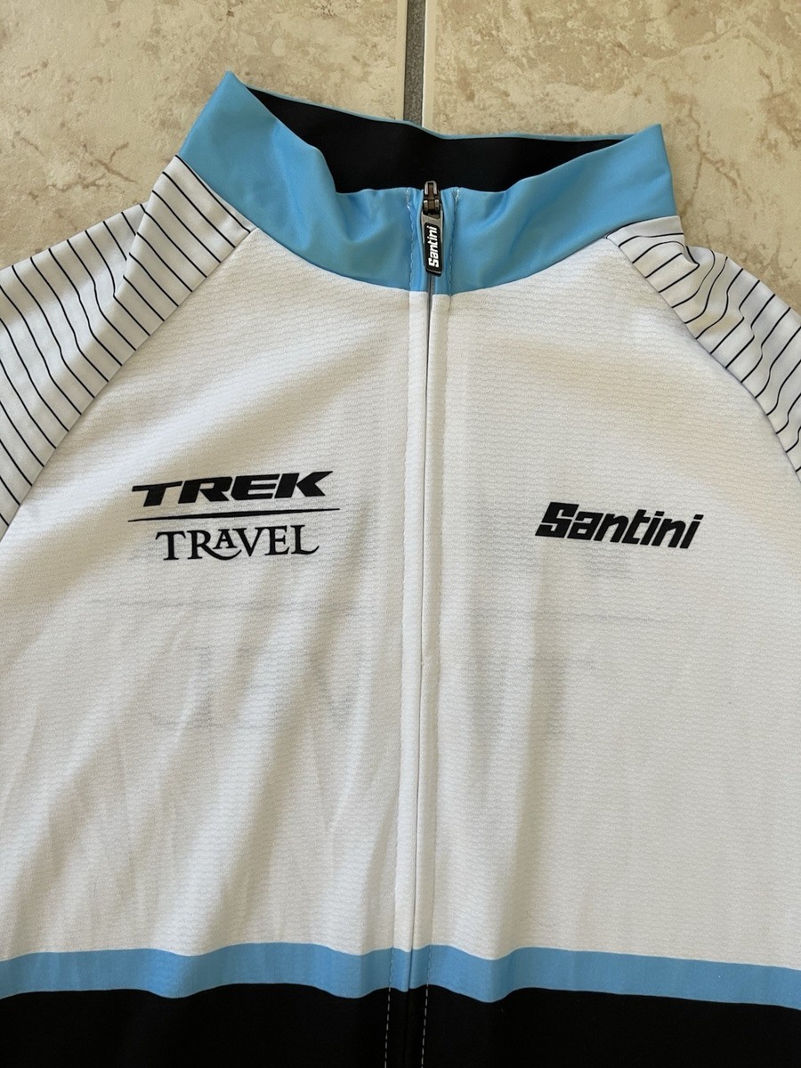 Santini Italy Men's Short Sleeve Small Light Cycling Full Zip Trek