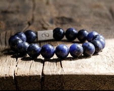 Aurum Brothers Sodalite VII Beaded 12MM  Bracelet Men’s Size 7 Worn Twice! $335-