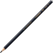 STABILO All Colored Pencil For Film & Glass, Black 1 Count (Pack of 1), 