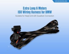 6M Extra Long ISO Wiring Harness 40Pin 17Pin Connector For BMW E38 E39 E46 E53