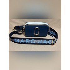 Marc Jacobs Blue Snapshot Camera Bag with Logo Strap Crossbody