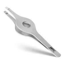Wide Grip Slant Tweezers  Hand - Filed Slanted Tips for Ultra - Precision