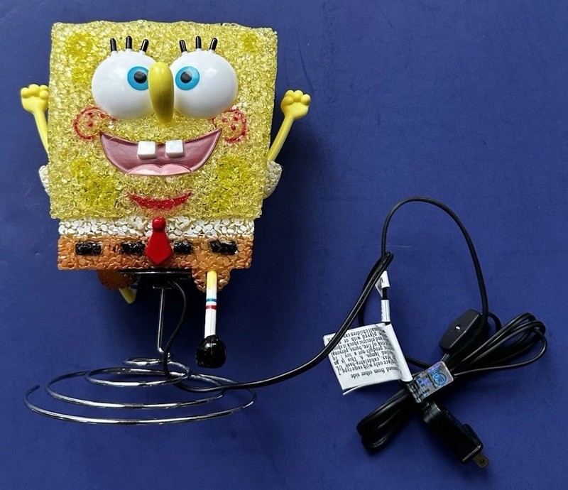 SpongeBob SquarePants Nickelodeon Novelty Desk Table Lamp Night Light Coil Base