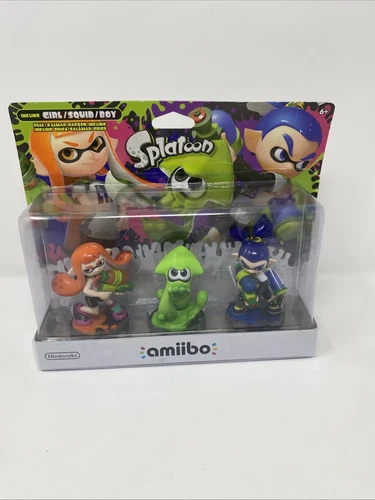 NEW IN BOX - Splatoon 3 Pack Amiibo (Inkling Girl, Squid, Boy) - US Version