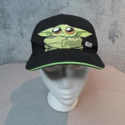Star Wars Hat Cap Strap Back Black Green Baby Yoda Grogu The Mandalorian Mens - Image 1 of 4