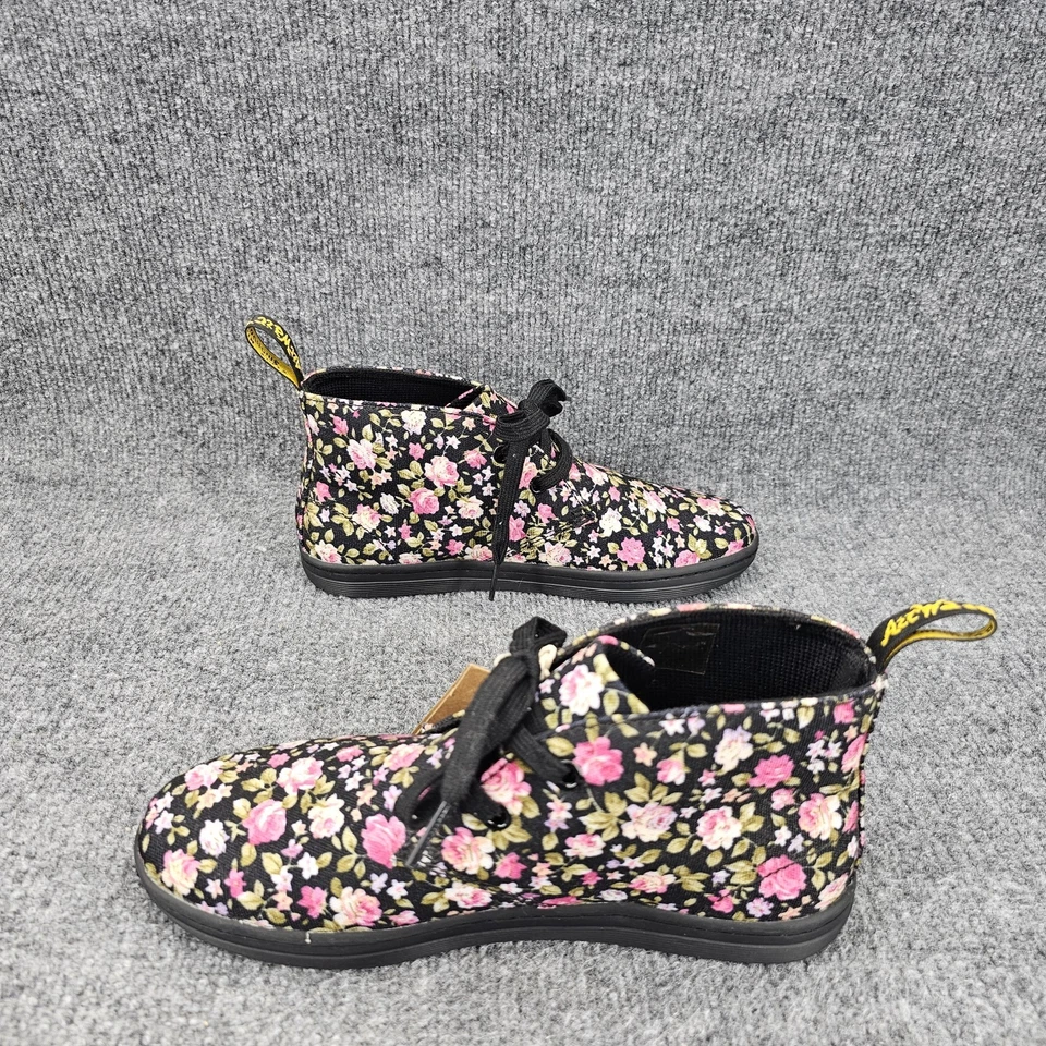 Botines Dr Martens ETTY para mujer talla 7 florales negros de lona Foto 3 de 4