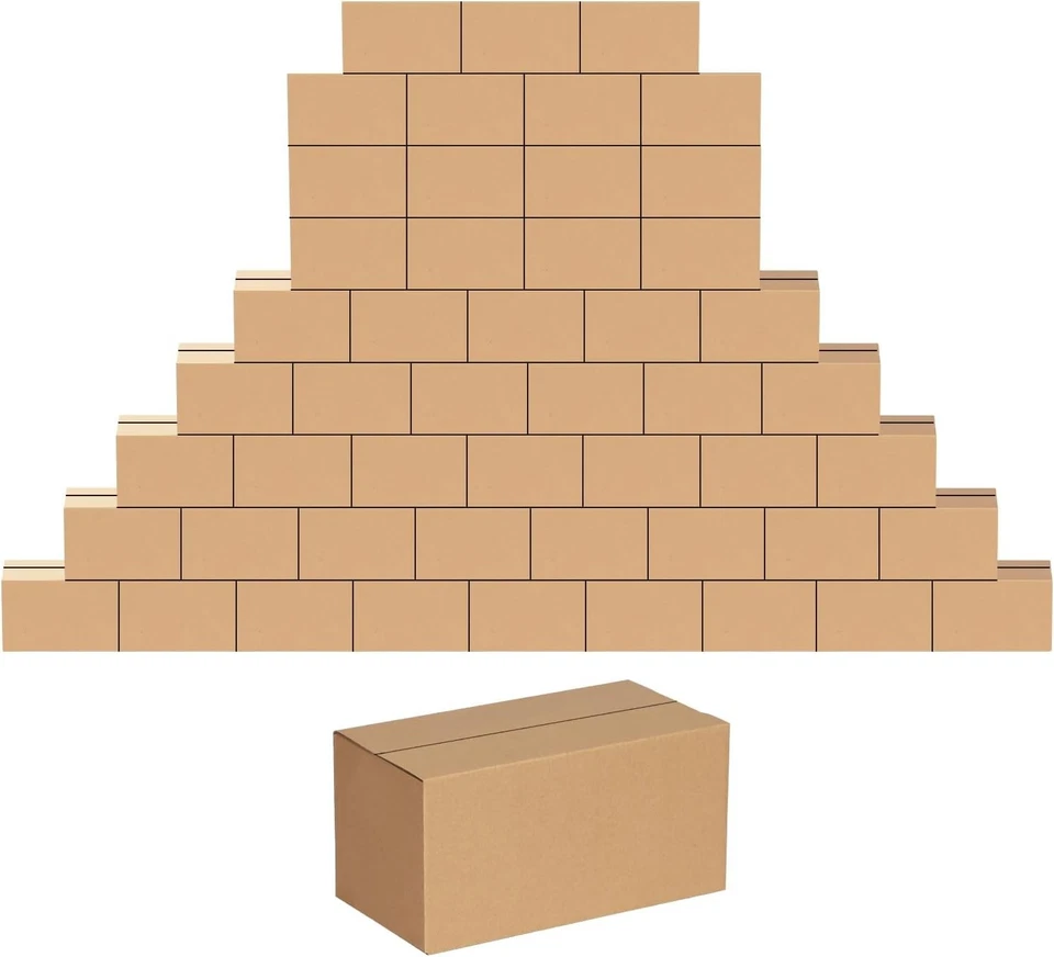 Lightweight 50 Pack of 8x4x4 Small Shipping Boxes - Easy Assembly & Eco-Friendly - Image 3 of 4