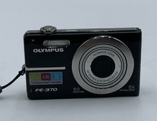 OLYMPUS FE-370 8MP 5x Optical Zoom Black Digital Camera With Battery Fair