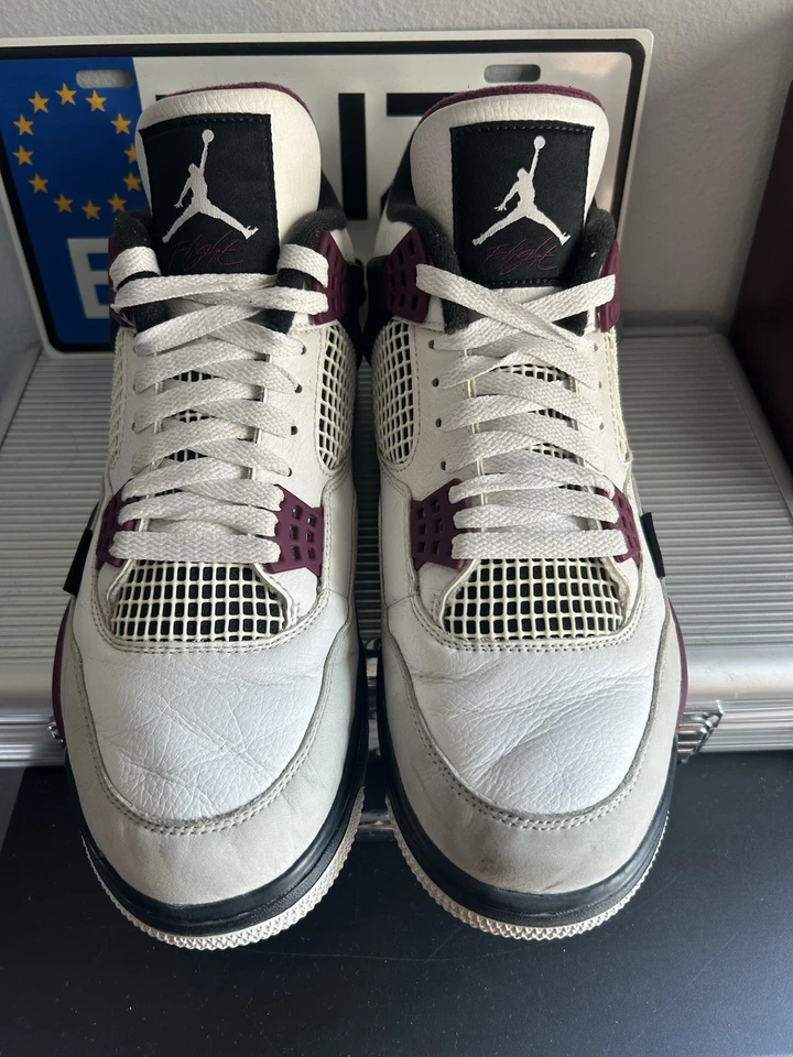 Nike Air Jordan 4 Retro x Paris Saint-Germain Bordeaux 2020 Size 10.5 CZ5624-100 Foto 3 de 4