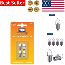 Warm White 18v Xenon Flashlight Bulbs - 4-pack High Lumen Output Replacement Warm White 18v Xenon Flashlight Bulbs - 4-pack High Lumen Output Replacement