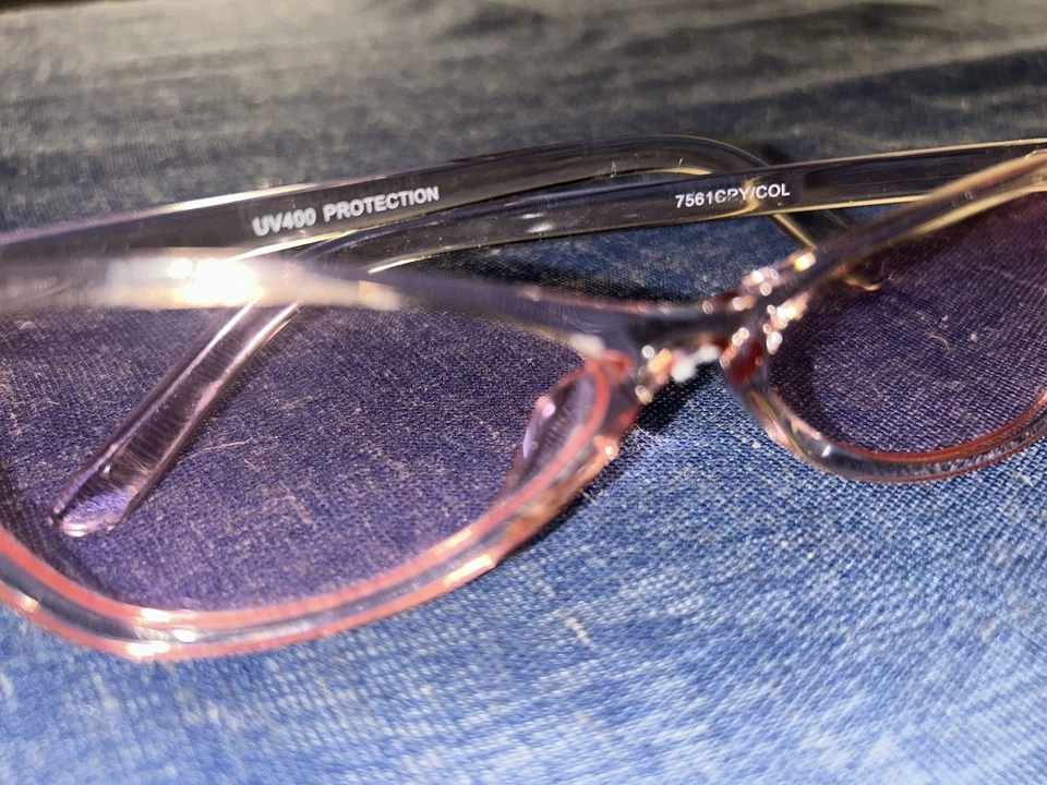 Gafas de ojo de gato rosa transparente CRY Foto 3 de 4