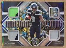 2022 Panini Spectra - Building Blocks Neon Splatter #BBL-KWA Kenneth Walker SN 8