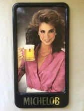 Michelob "Woman Holding Beer Mug" 1990 Man Cave Wall Hanging Bar Sign