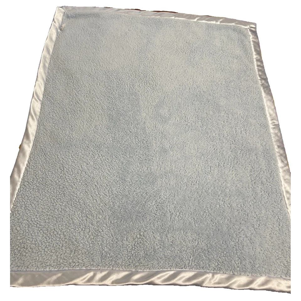 Manta azul bebé Hudson felpa gruesa adorno satinado polar niño Foto 2 de 4