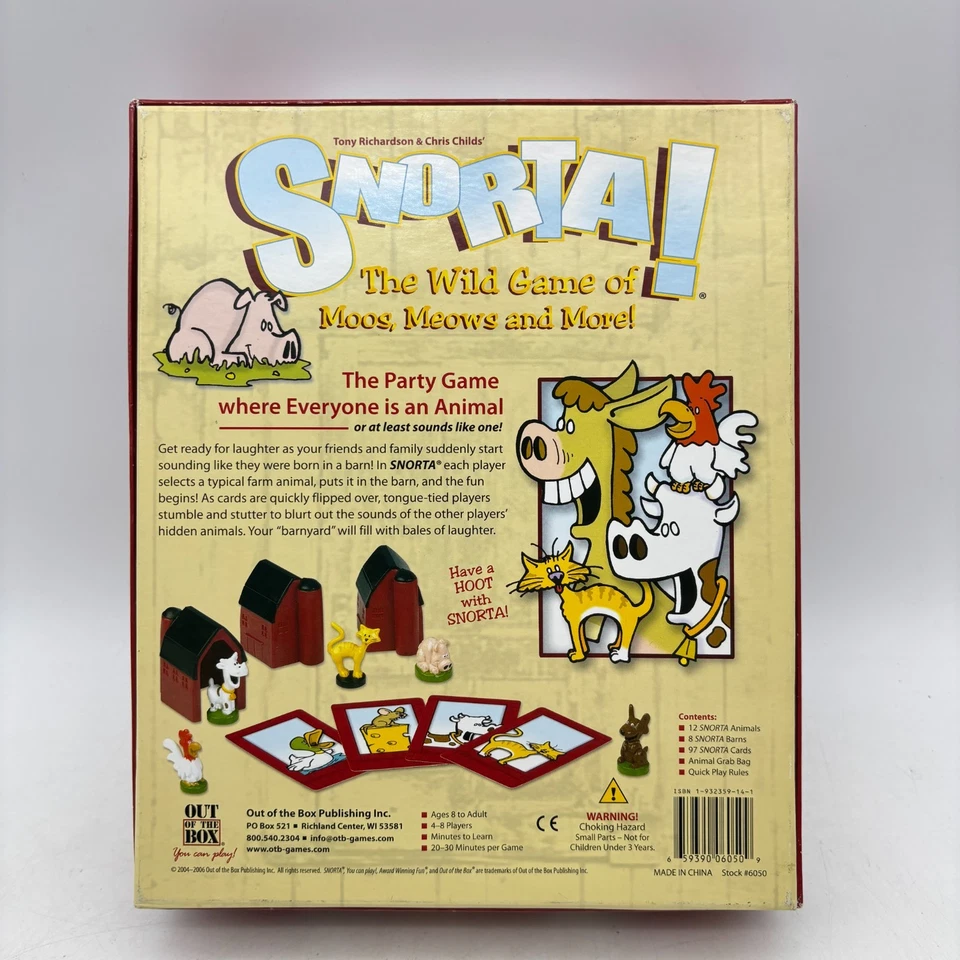 Snorta Game COMPLETE Out of the Box 2006 Farm Animals Party Family Kids - Image 2 of 4