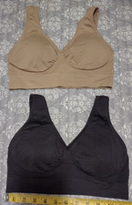 Genie Bra Lot Wireless Nude and Black Size M