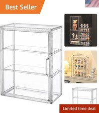 3-Tier Clear Acrylic Display Case with Magnetic Door - Perfect for Collectibles