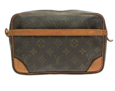 Louis Vuitton Compiègne 28 M51845 Monogram Canvas Clutch Bag Vintage Authentic