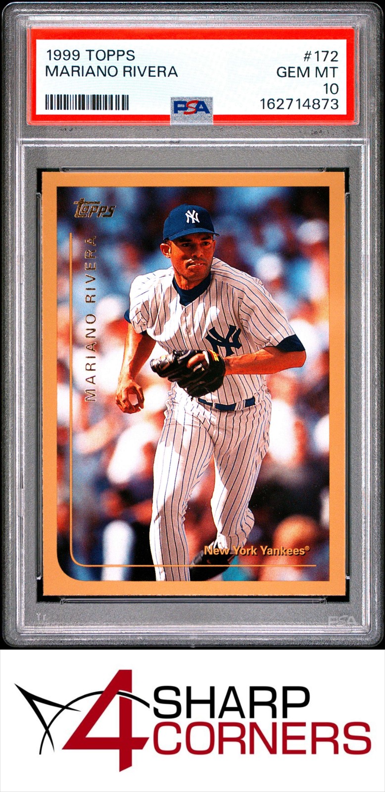 1999 TOPPS #172 MARIANO RIVERA YANKEES HOF PSA 10 view 1
