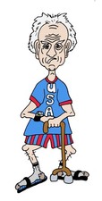 Decal Vinyl Sticker Old Man Patriotic Made in USA