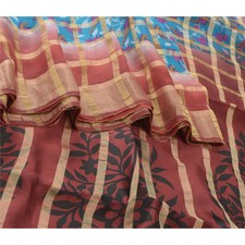 Sanskriti Vintage Sarees Pure Silk Quilting Felting Craft Fabric Printed Sari