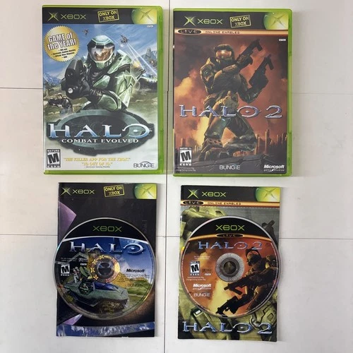 Halo: Combat Evolved & Halo 2 Bundle (Microsoft Xbox) CIB Tested
