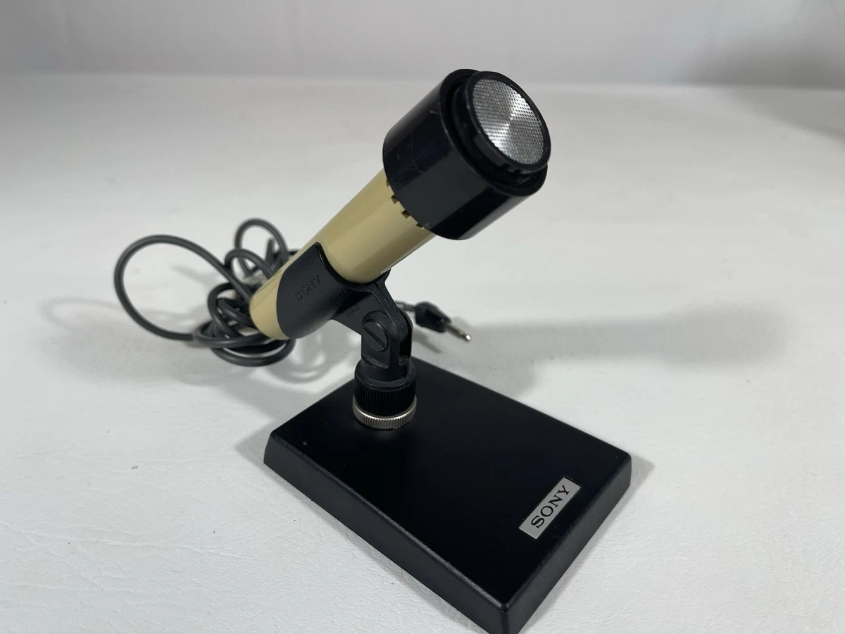 Sony F-25 Vintage Microphone Tested Works Stand Clean, Working. | eBay