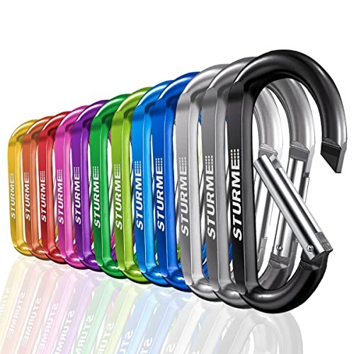  12pcs Carabiner Clip 3" Small Durable Carabiner Keychain Carabeaner Assorted - Bild 2 von 8