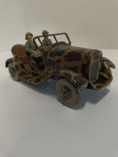 TIPPCO PRE WAR GERMAN CAMOUFLAGED KUBELWAGEN WIND-UP 1930'S EXCELLENT W SOLDIERS