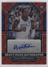 2023-24 Panini Prizm Draft Picks Choice Red 16/40 Dariq Whitehead Auto 11ur