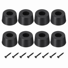 Rubber Speaker Isolation Feet,1.3" Black Anti-Vibration Base Pad, Pack of 8