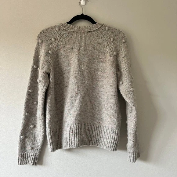 Madewell Pom Pom Knit Sweater Women's Small Crew Neck Pullover Top - Image 2 of 3