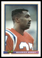 1991 Bowman Maurice Hurst New England Patriots #323