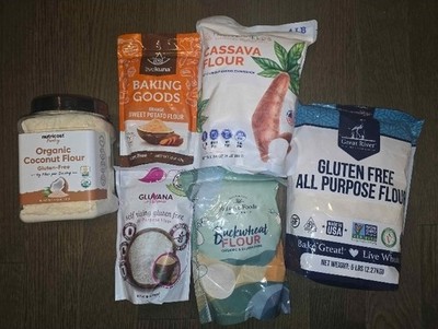 GLUTEN FREE FLOUR BUNDLE Coconut, Buckwheat, AP Self Rising Cassava Sweet Potato